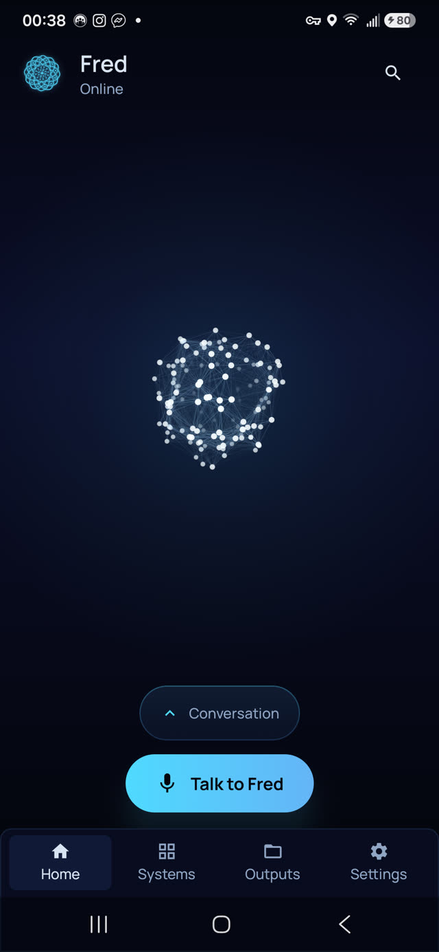 Fred Android app: Home